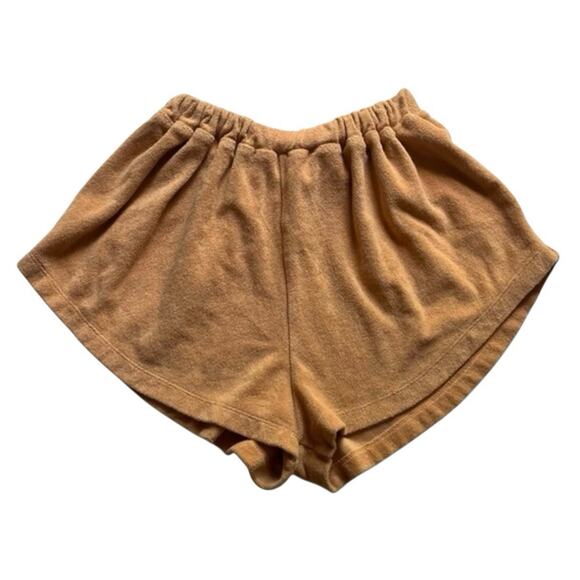 Zulu & Zephyr Tan Terrycloth High Waist 70’s Style Booty Shorts XXS-S - Picture 7 of 9